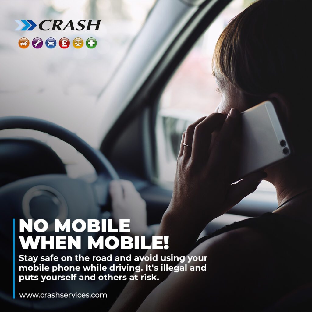 It is illegal to use a mobile phone while driving.